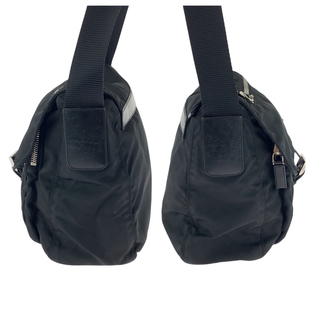 17889
PRADA プラダ テスート 三角ロゴプレート ブラック 黒 シルバー金具 ナイロン BT8994 ショルダーバッグ ポシェット  レディース ABP40