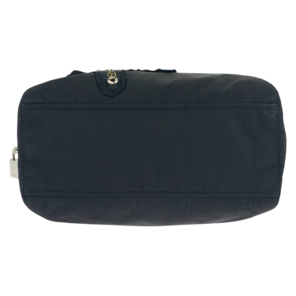 17890
PRADA プラダ テスート イヴニングベア ビジュー ブラック 黒 シルバー金具 ナイロン / レザー ハンドバッグ トートバッグ ショルダーバッグ  レディース AB