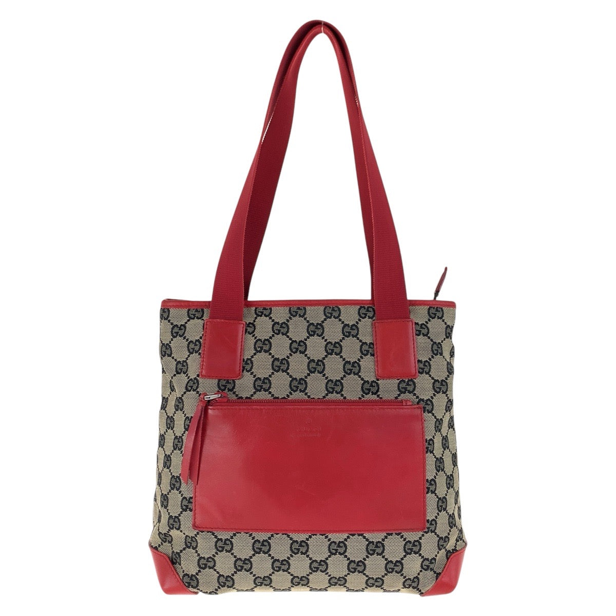 17891
GUCCI グッチ レッド シルバー金具 GGキャンバス / レザー 019 0402 トートバッグ ショルダーバッグ  レディース ABP40