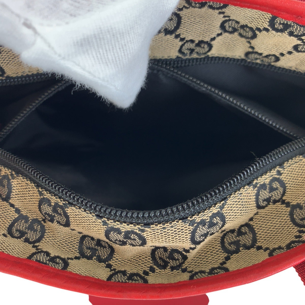 17891
GUCCI グッチ レッド シルバー金具 GGキャンバス / レザー 019 0402 トートバッグ ショルダーバッグ  レディース ABP40