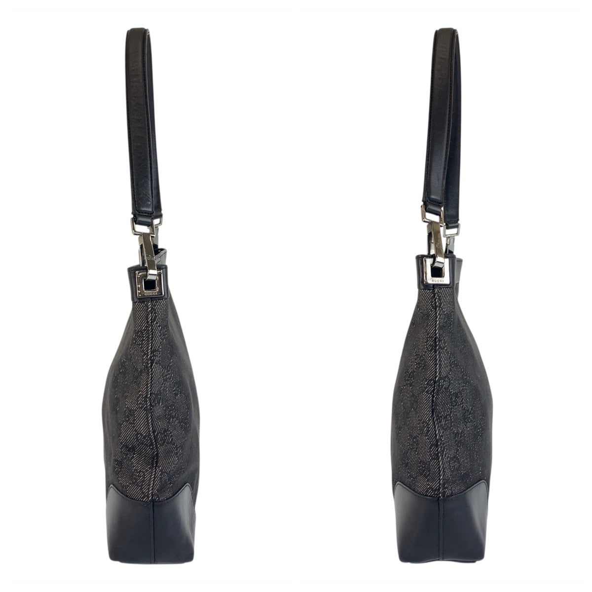 17895
GUCCI グッチ ブラック 黒 シルバー金具 GGキャンバス / レザー 143745 ショルダーバッグ レディース ABP35