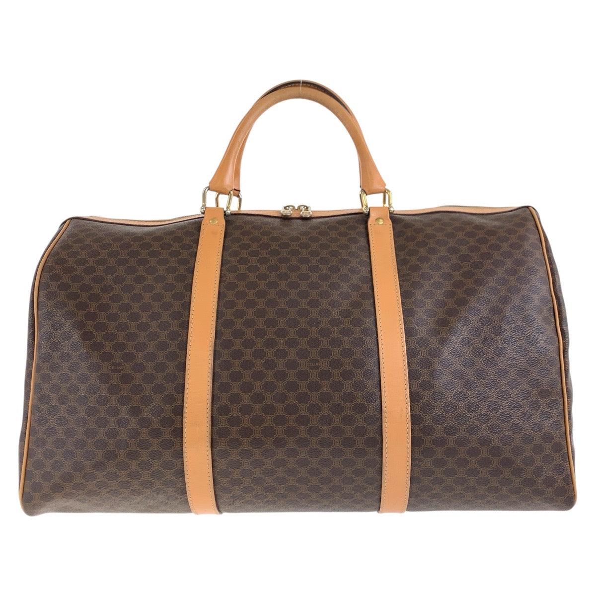 17896
CELINE セリーヌ ヴィンテージ マカダム ブラウン ゴールド金具 PVC / レザー ボストンバッグ 男女兼用  レディース AB32