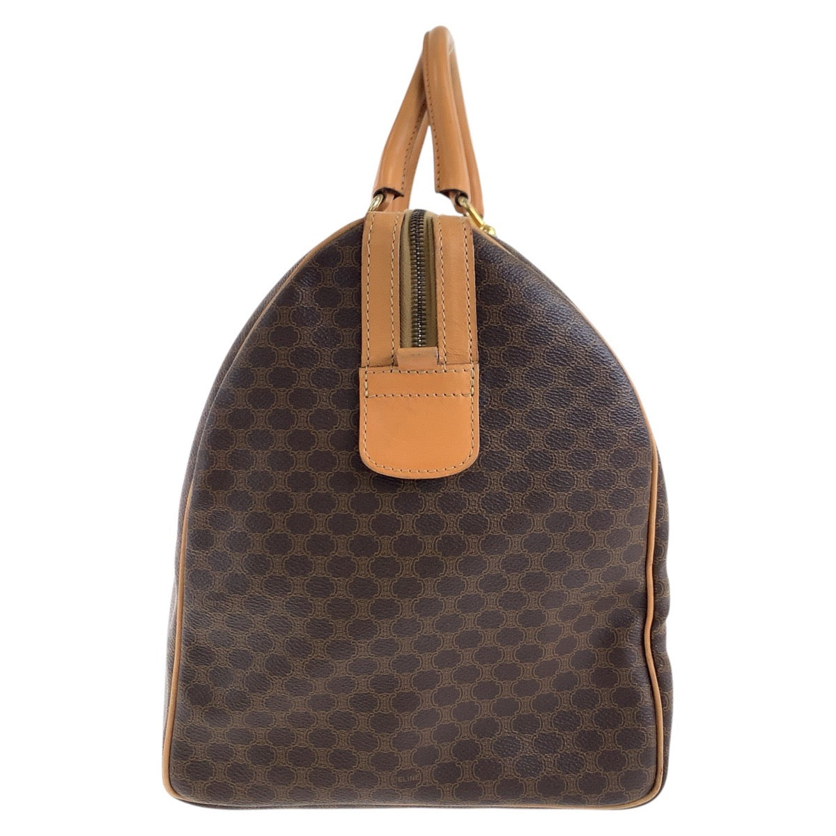 17896
CELINE セリーヌ ヴィンテージ マカダム ブラウン ゴールド金具 PVC / レザー ボストンバッグ 男女兼用  レディース AB32