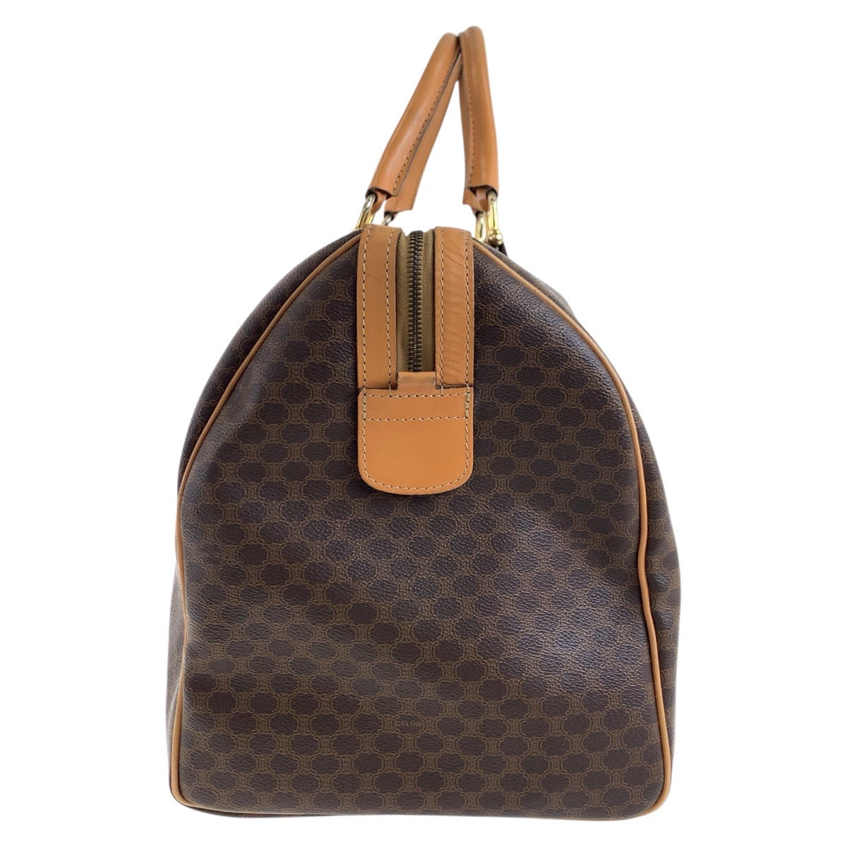 17896
CELINE セリーヌ ヴィンテージ マカダム ブラウン ゴールド金具 PVC / レザー ボストンバッグ 男女兼用  レディース AB32