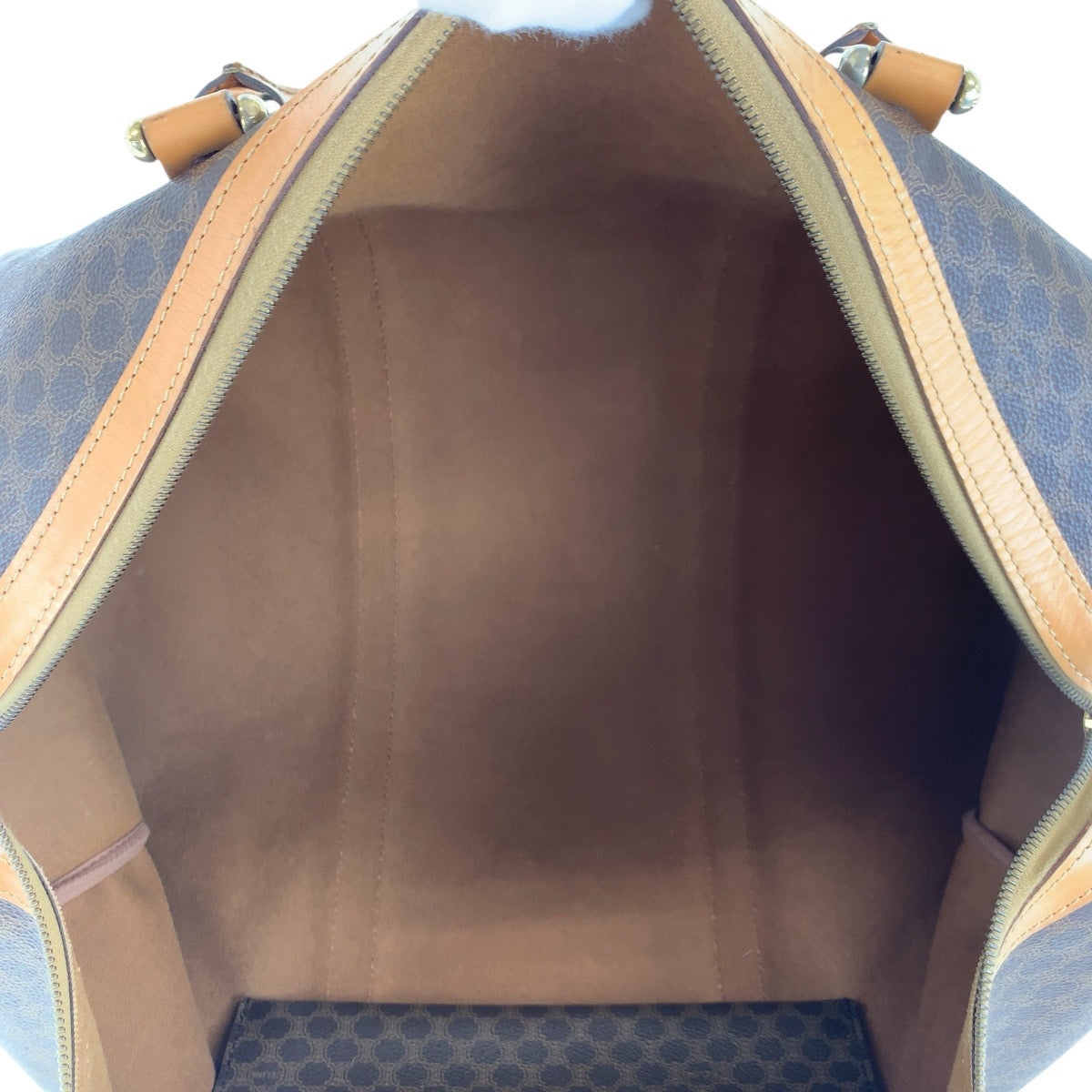 17896
CELINE セリーヌ ヴィンテージ マカダム ブラウン ゴールド金具 PVC / レザー ボストンバッグ 男女兼用  レディース AB32