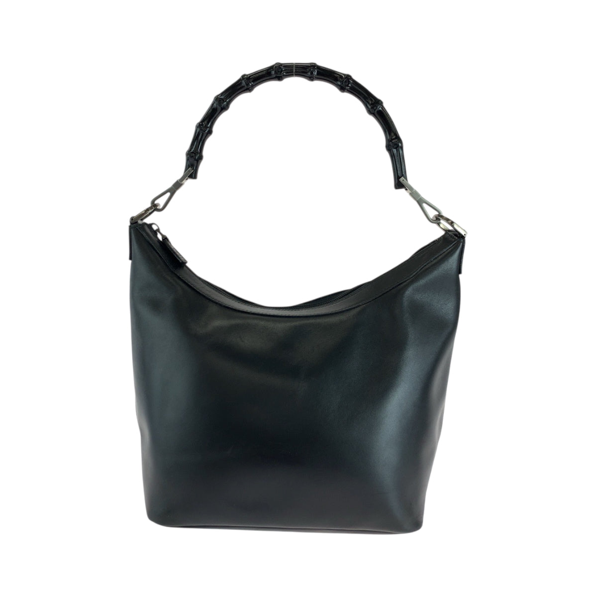 17900
GUCCI グッチ バンブー ブラック 黒 シルバー金具 レザー 000 0531 ワンショルダーバッグ ハンドバッグ  レディース ABP30