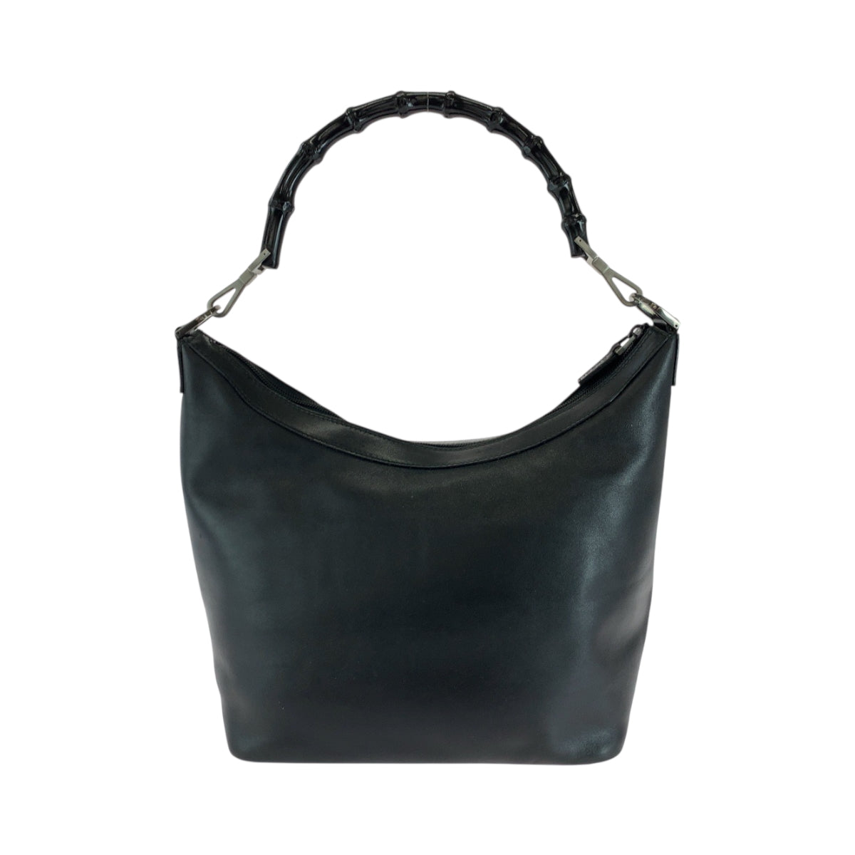 17900
GUCCI グッチ バンブー ブラック 黒 シルバー金具 レザー 000 0531 ワンショルダーバッグ ハンドバッグ  レディース ABP30