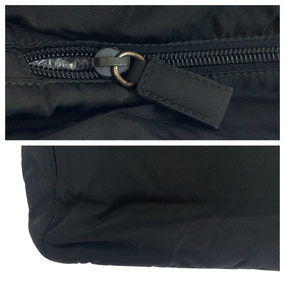 17908
PRADA プラダ テスート 三角ロゴプレート ブラック 黒 シルバー金具 ナイロン B8489 トートバッグ ハンドバッグ  レディース ABP30