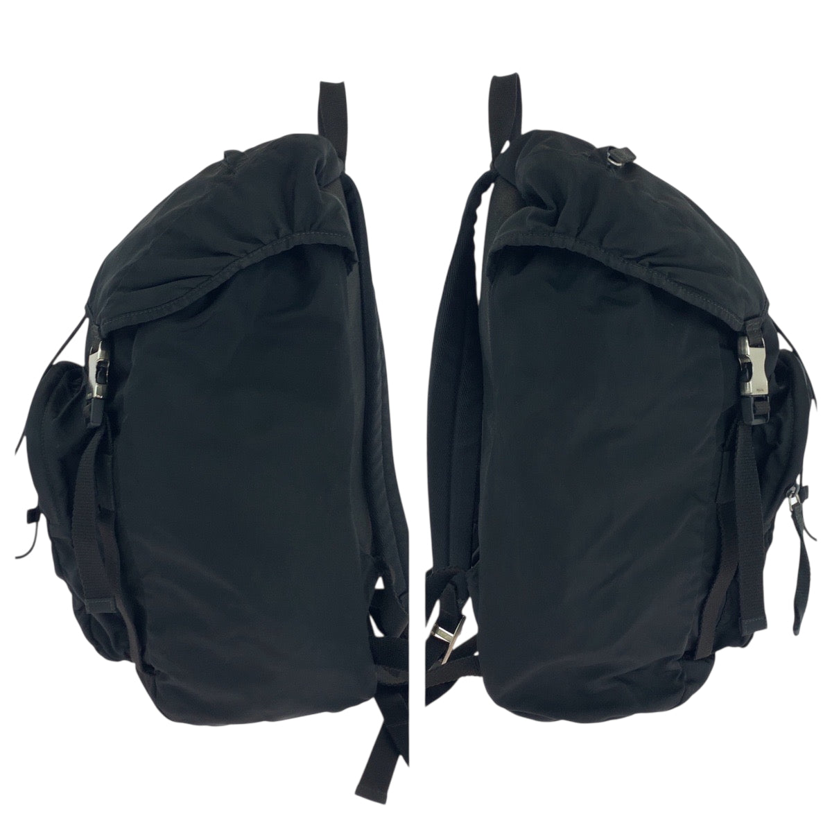 17909
PRADA プラダ テスート 三角ロゴプレート ブラック 黒 シルバー金具 ナイロン VZ135973 リュックサック バックパック  メンズ ABP42
