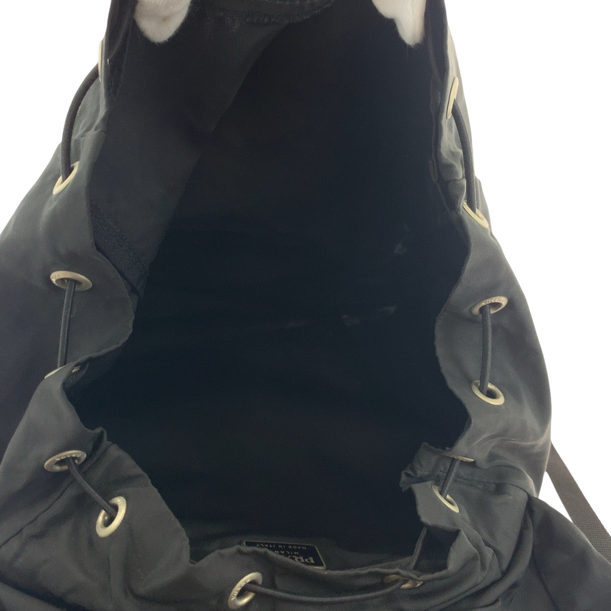 17909
PRADA プラダ テスート 三角ロゴプレート ブラック 黒 シルバー金具 ナイロン VZ135973 リュックサック バックパック  メンズ ABP42