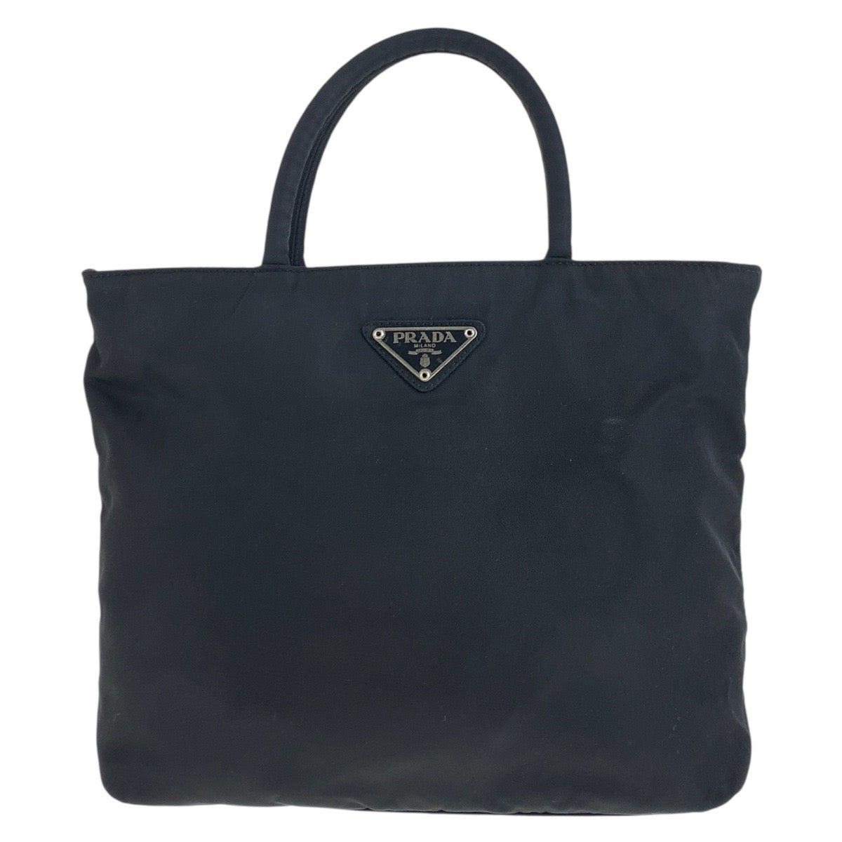 17910
PRADA プラダ テスート 三角ロゴプレート ブラック 黒 シルバー金具 ナイロン トートバッグ ハンドバッグ  レディース ABP40