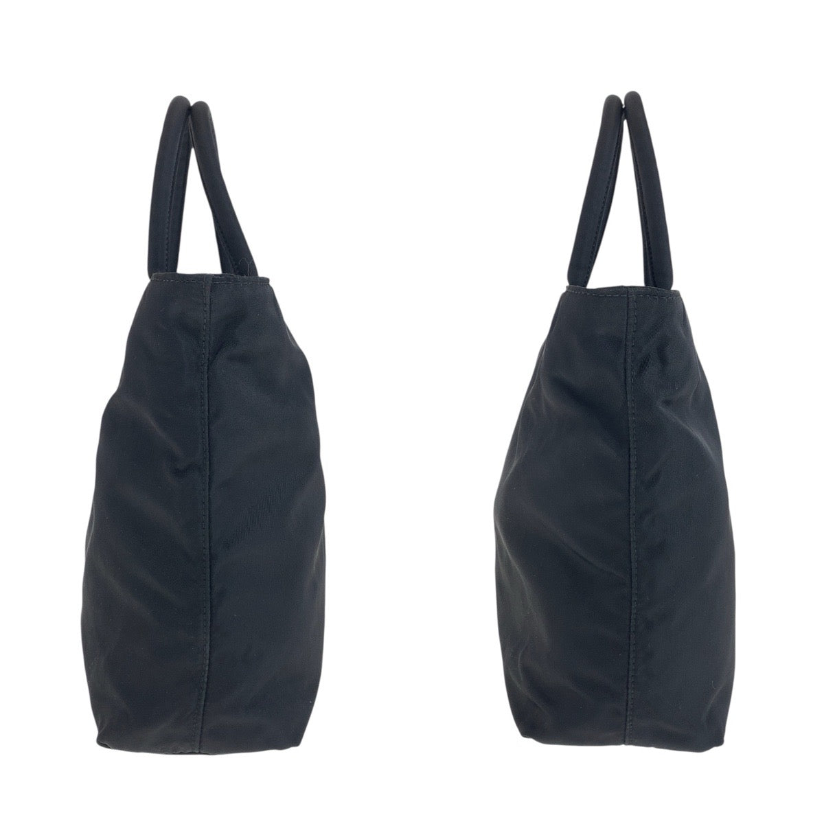 17910
PRADA プラダ テスート 三角ロゴプレート ブラック 黒 シルバー金具 ナイロン トートバッグ ハンドバッグ  レディース ABP40