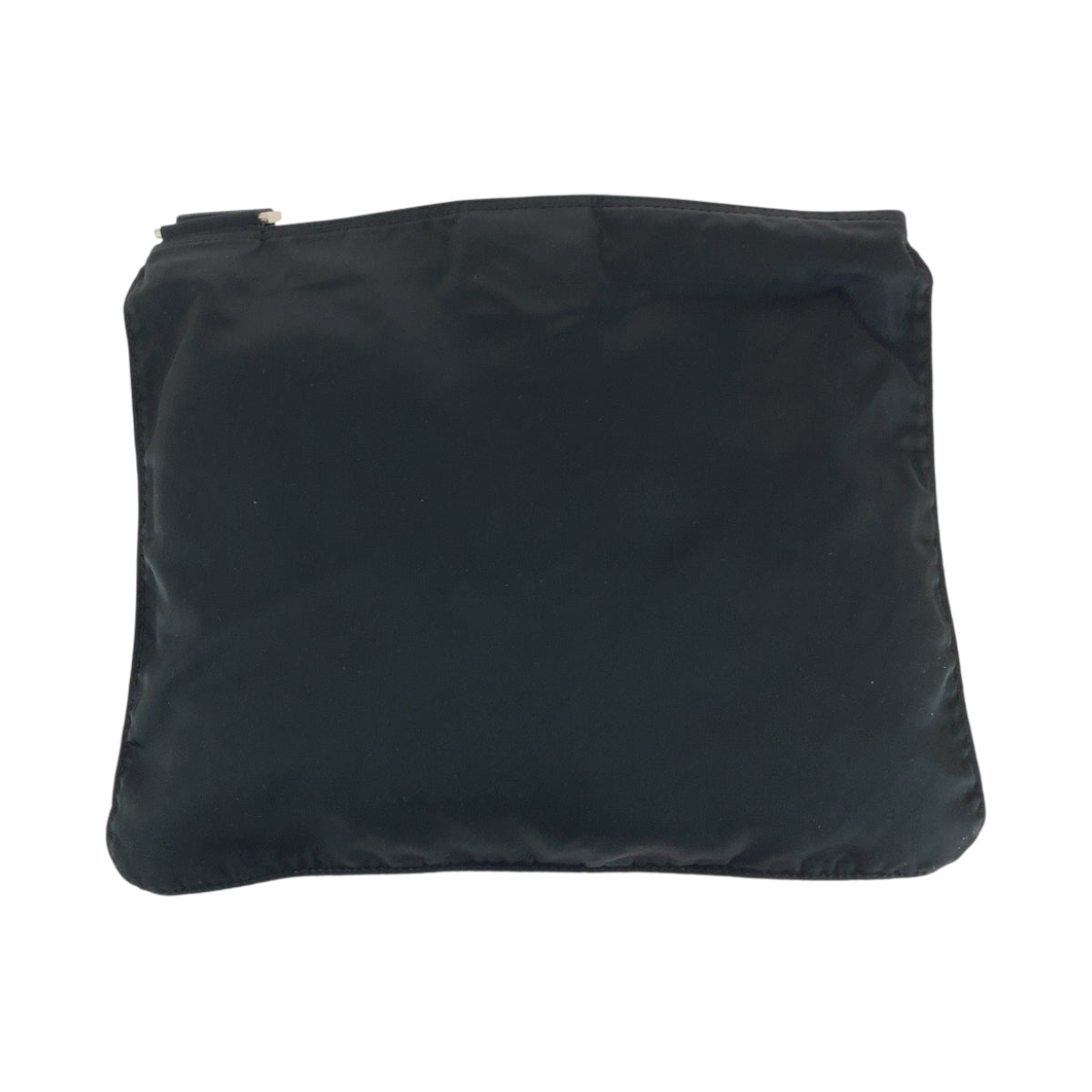 17916
PRADA プラダ テスート 三角ロゴプレート ブラック 黒 シルバー金具 ナイロン ショルダーバッグ ポシェット  メンズ A46