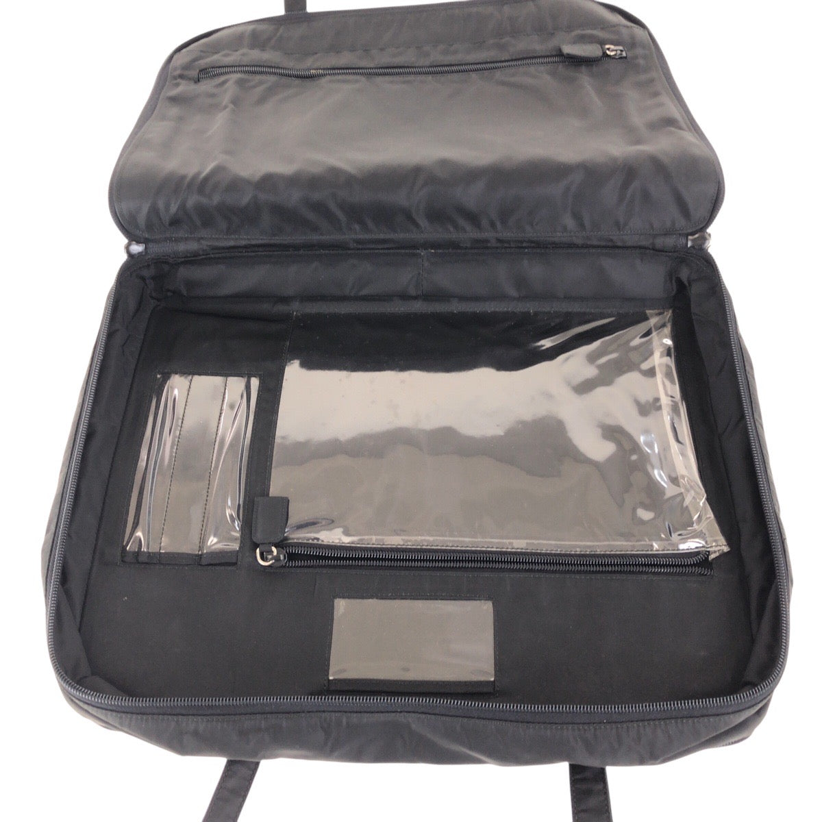 17919
PRADA プラダ テスート 三角ロゴプレート ブラック 黒 シルバー金具 ナイロン ビジネスバッグ ブリーフケース 男女兼用  メンズ ABP41