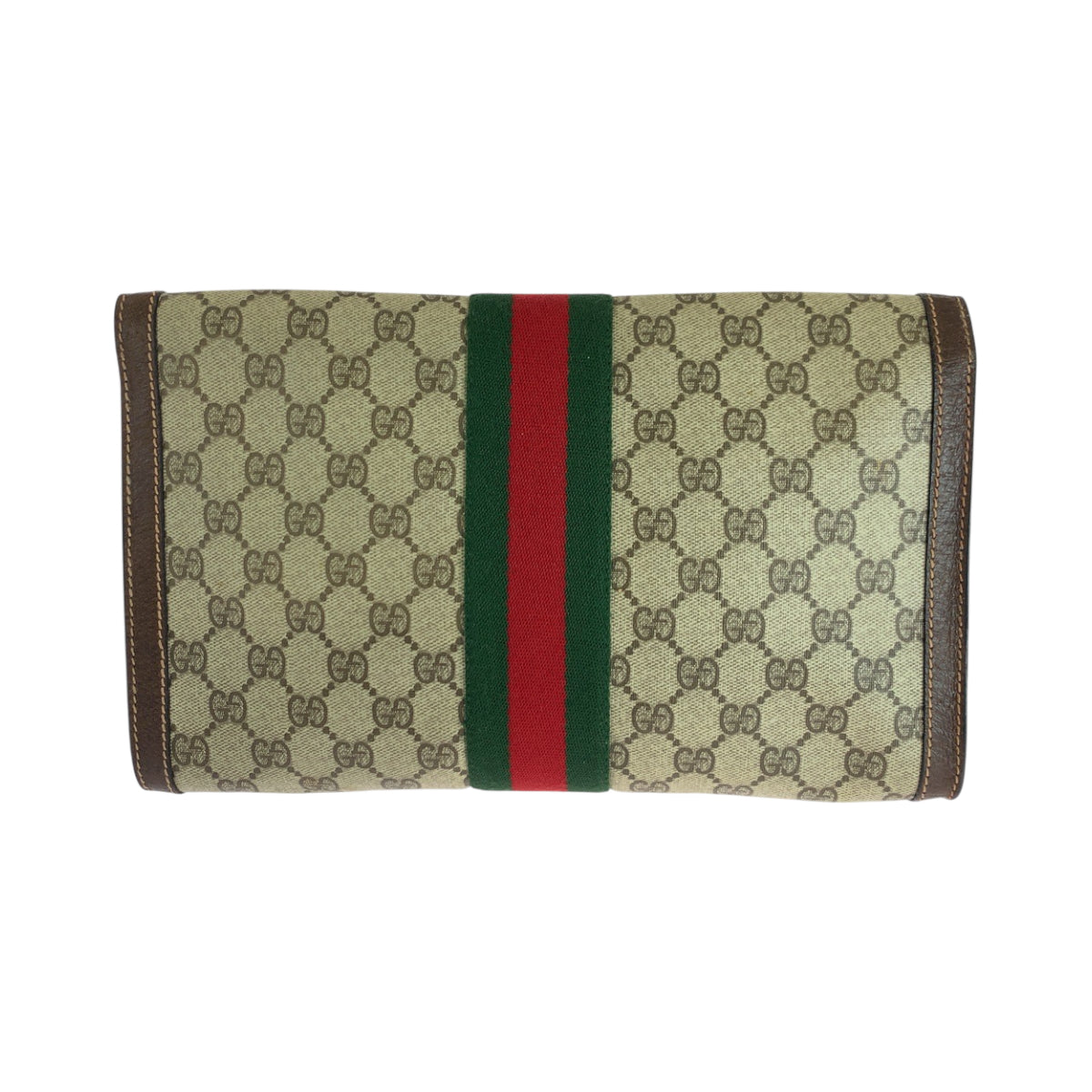 17921
GUCCI グッチ グッチパフューム シェリーライン ベージュ ブラウン ゴールド金具 GGスプリームキャンバス クラッチバッグ セカンドバッグ  レディース ABP24