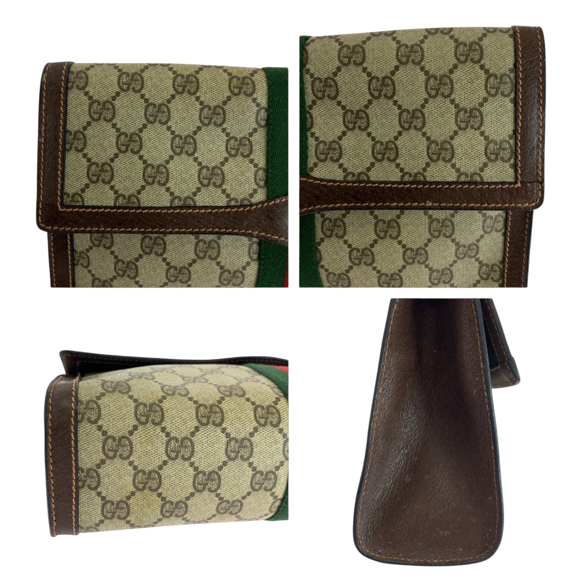 17921
GUCCI グッチ グッチパフューム シェリーライン ベージュ ブラウン ゴールド金具 GGスプリームキャンバス クラッチバッグ セカンドバッグ  レディース ABP24