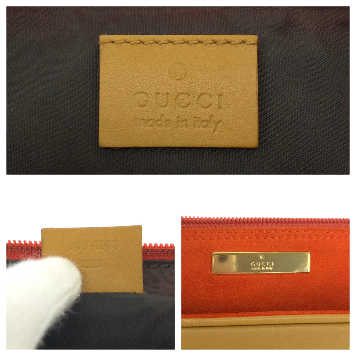 17922
GUCCI グッチ オレンジ ベージュ ゴールド金具 スウェード 039 1103 ハンドバッグ アクセサリーポーチ レディース ABP27