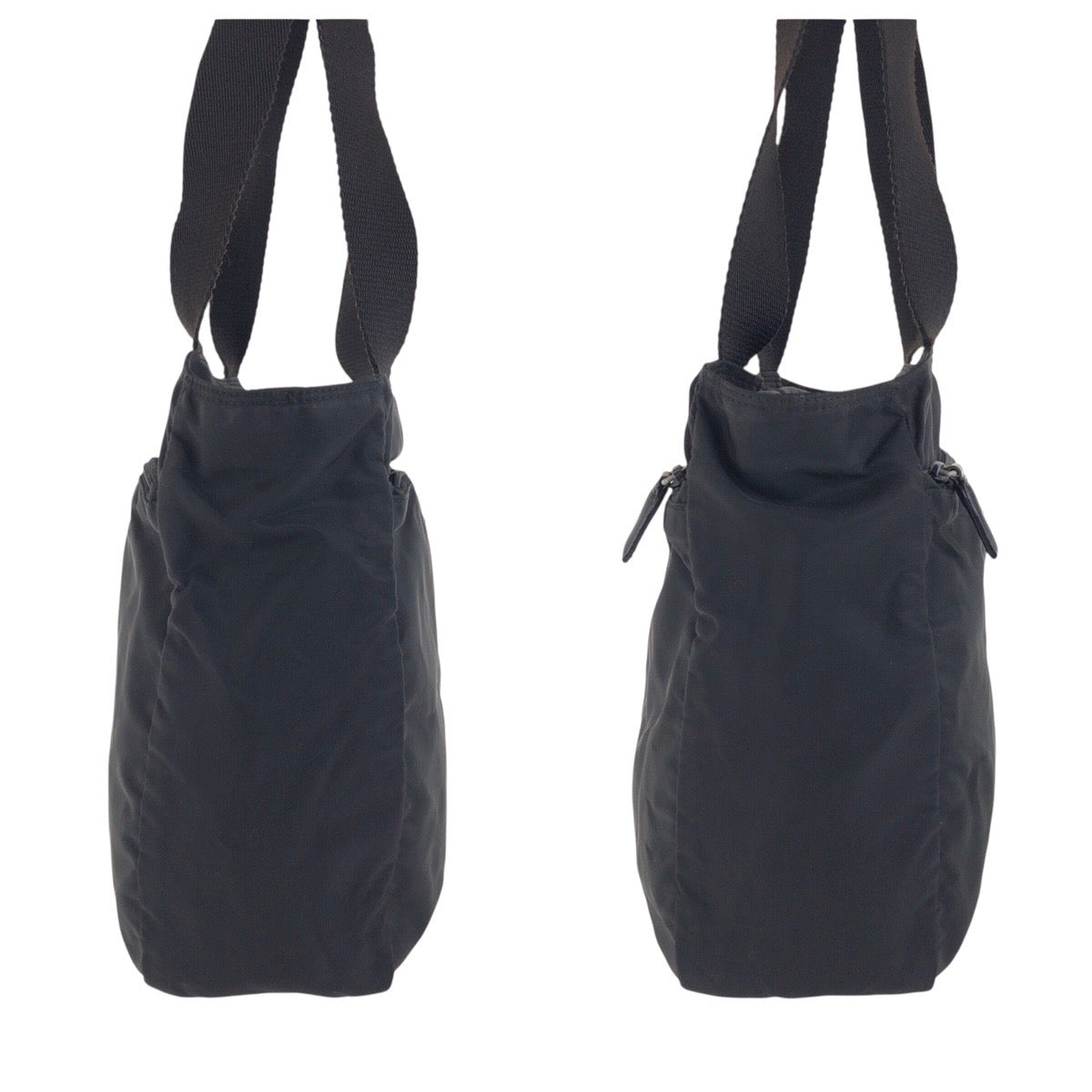 17923
PRADA プラダ テスート 三角ロゴプレート ブラック 黒 シルバー金具 ナイロン トートバッグ ショルダーバッグ  レディース ABP38