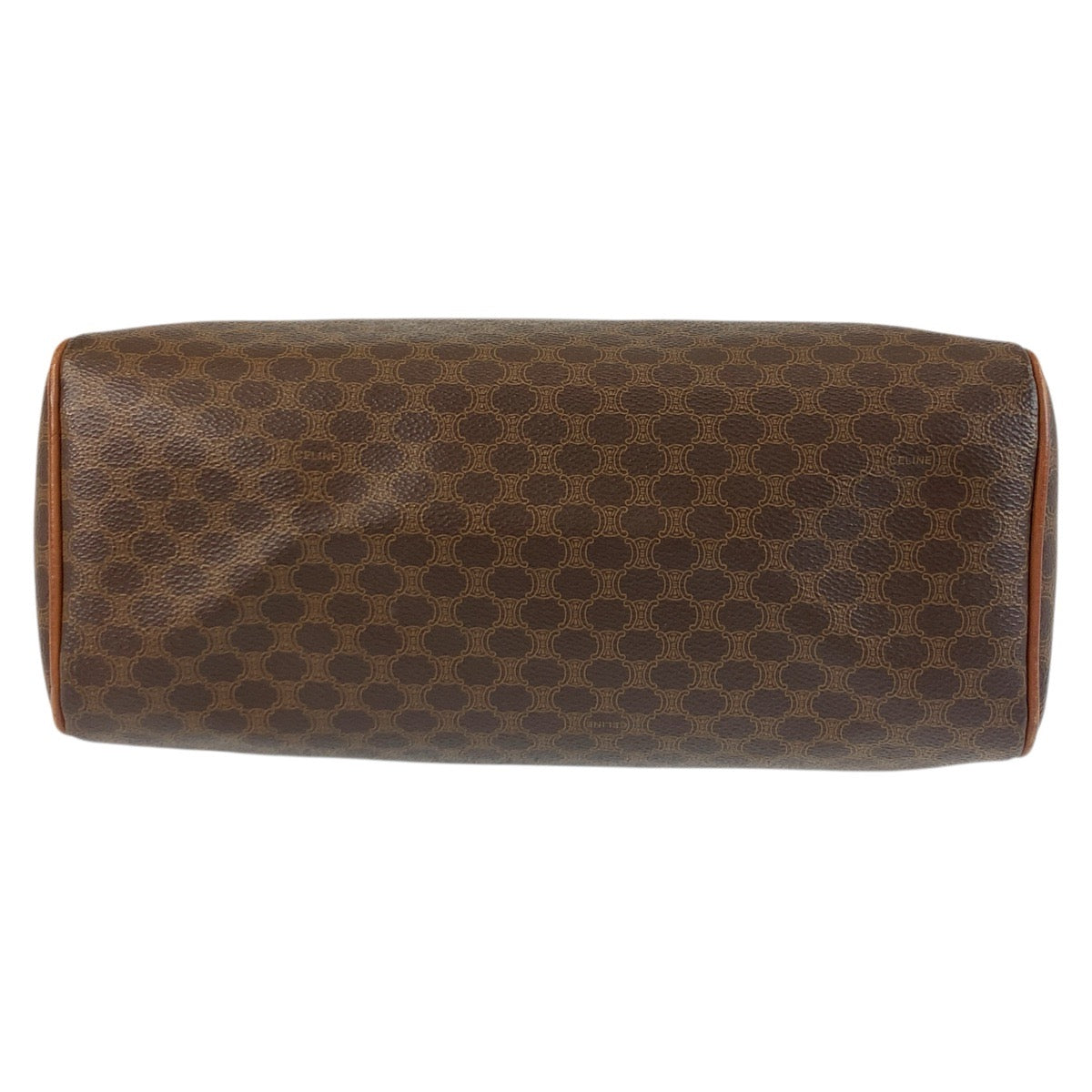 17924
CELINE セリーヌ マカダム ブラウン ゴールド金具 PVC / レザー M94 ハンドバッグ ボストンバッグ  レディース AB34