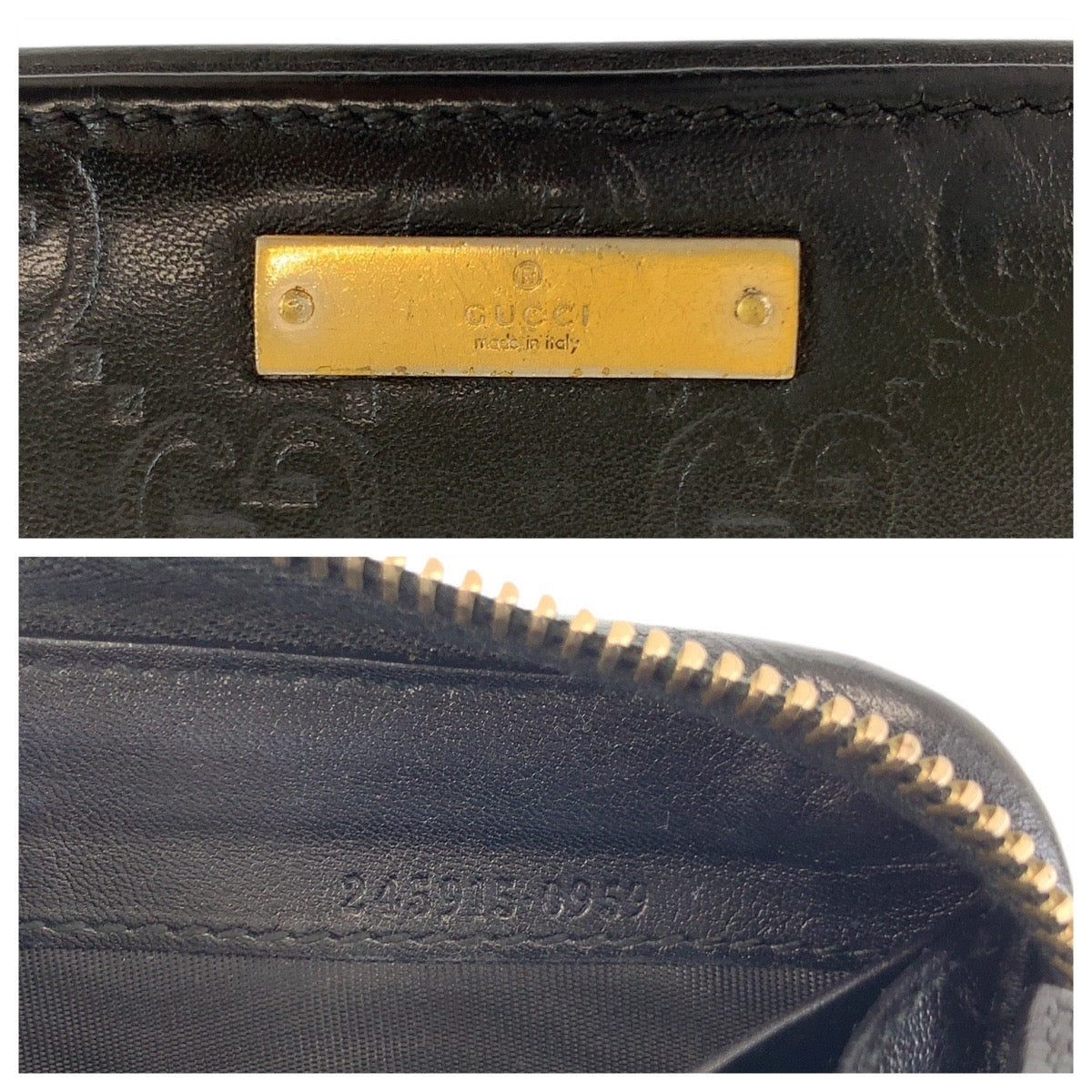 17926
GUCCI グッチ グッチシマ ブラック 黒 ゴールド金具 レザー 245915 長財布 ロングウォレット  メンズ