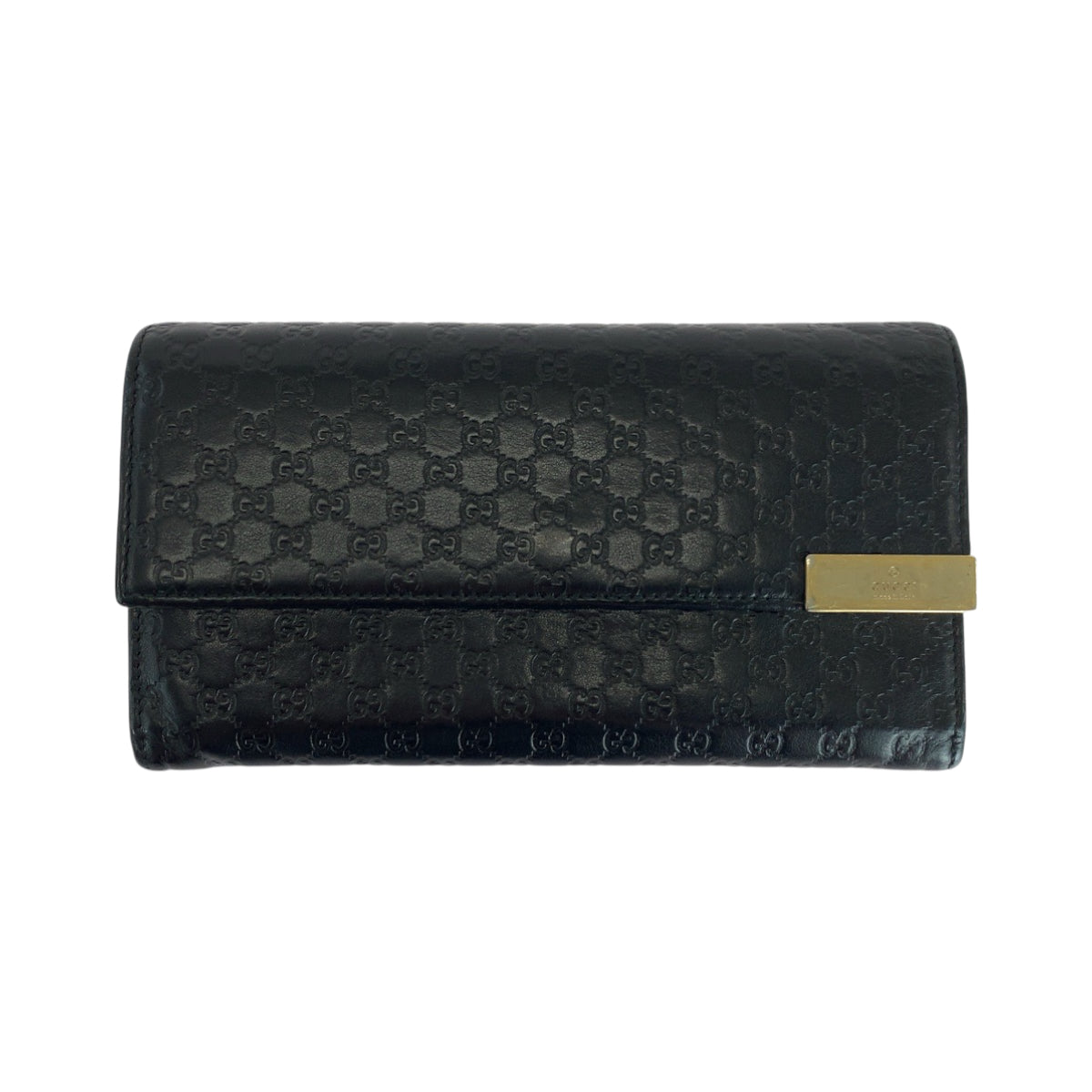 17927
GUCCI グッチ グッチシマ ブラック 黒 ゴールド金具 レザー 291099 長財布 ロングウォレット  メンズ ABP15