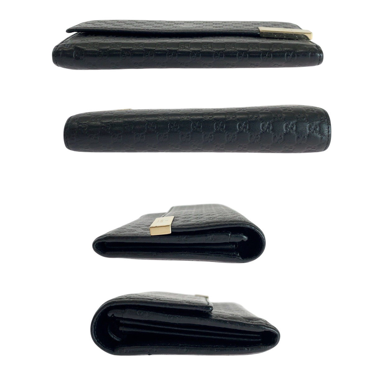 17927
GUCCI グッチ グッチシマ ブラック 黒 ゴールド金具 レザー 291099 長財布 ロングウォレット  メンズ ABP15