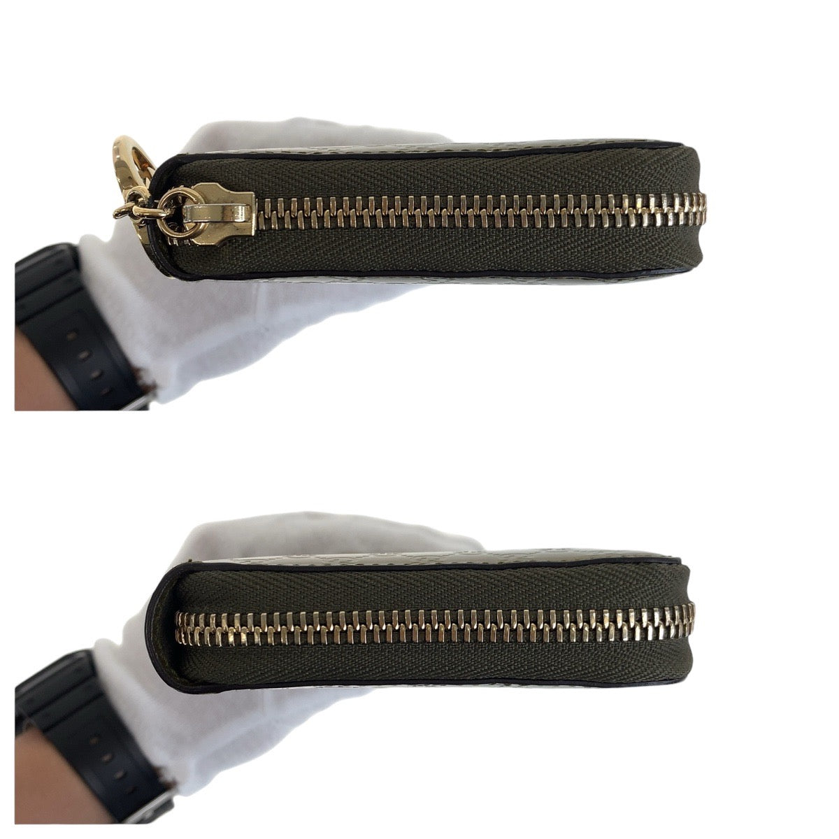 17928
GUCCI グッチ マイクログッチシマ ハート インターロッキング ゴールド エナメル / レザー 308005 長財布 ラウンドファスナー  レディース