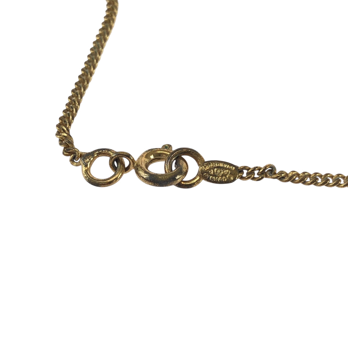 17931
CHANEL シャネル ヴィンテージ ココマーク ラインストーン ゴールド ピンク メッキ ネックレス 02P刻印 レディース ABP63