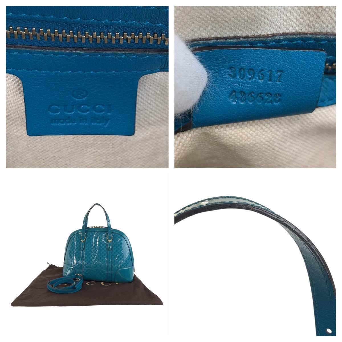 17932
GUCCI グッチ マイクログッチシマ グリーン ゴールド金具 エナメル 309617 ハンドバッグ ショルダーバッグ 2way  レディース ABP55