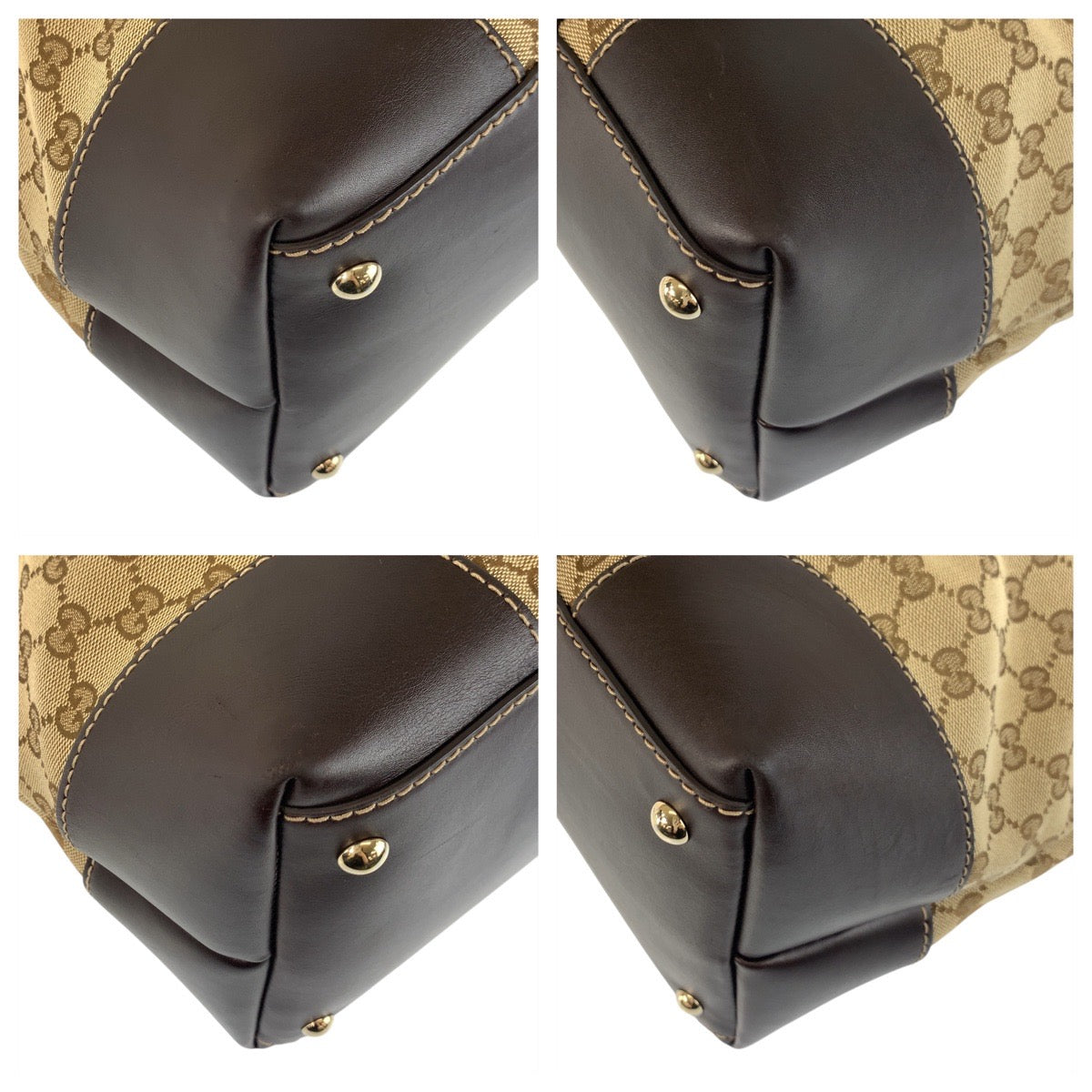 17933
GUCCI グッチ ラブリー ベージュ ブラウン ゴールド金具 GGキャンバス / レザー 257068 トートバッグ ショルダーバッグ  レディース ABP63