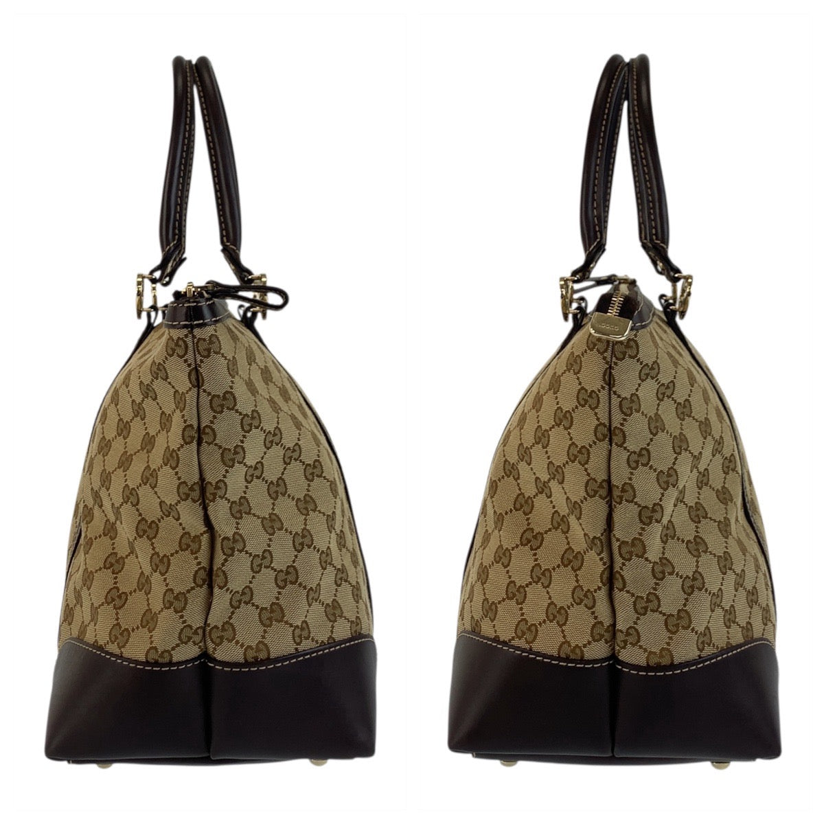 17933
GUCCI グッチ ラブリー ベージュ ブラウン ゴールド金具 GGキャンバス / レザー 257068 トートバッグ ショルダーバッグ  レディース ABP63