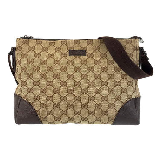 17937
GUCCI グッチ ベージュ ブラウン GGキャンバス 114273 ショルダーバッグ メッセンジャーバッグ  レディース ABP46