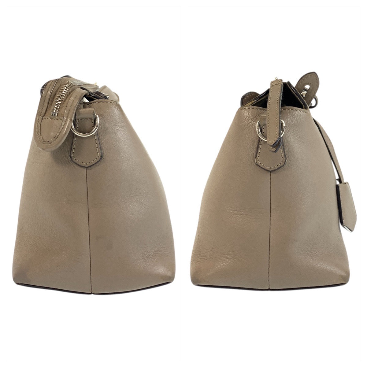 17938
FENDI フェンディ バイザウェイ ミディアム グレージュ シルバー金具 レザー ショルダーバッグ ハンドバッグ 2way  レディース AB62