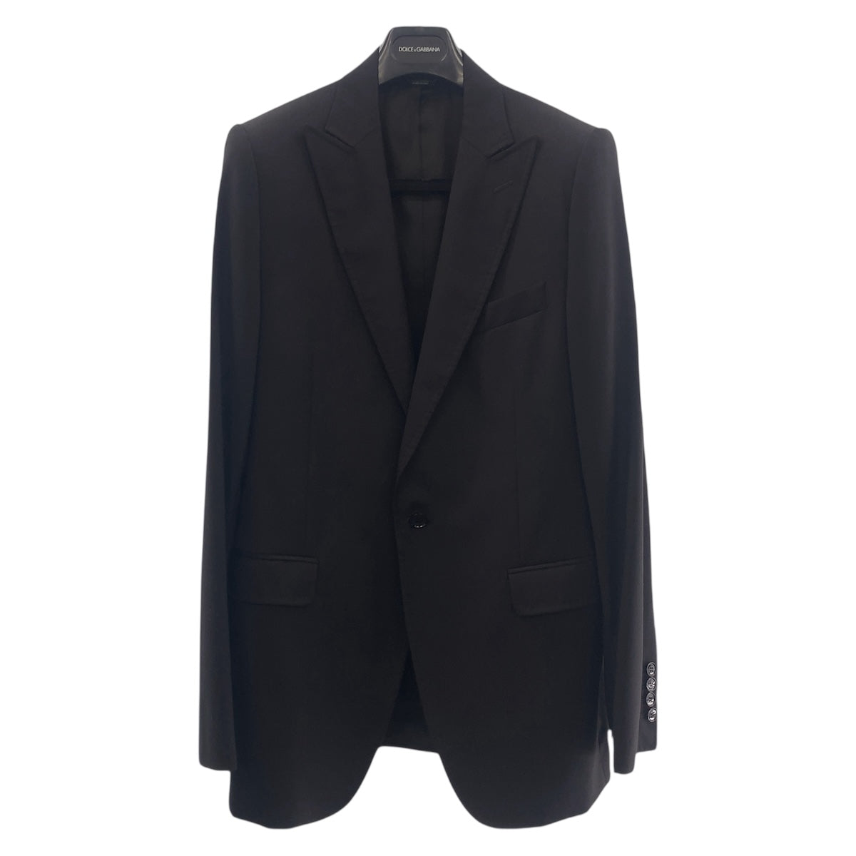 17939
DOLCE&GABBANA ドルチェアンドガッバーナ サイズ48 ブラック 黒 ウール / アセテート / キュプラ テーラードジャケット スーツ  メンズ AB