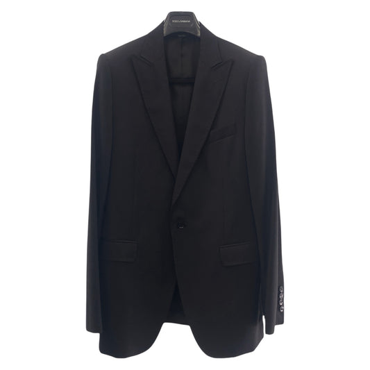 17939
DOLCE&GABBANA ドルチェアンドガッバーナ サイズ48 ブラック 黒 ウール / アセテート / キュプラ テーラードジャケット スーツ  メンズ AB