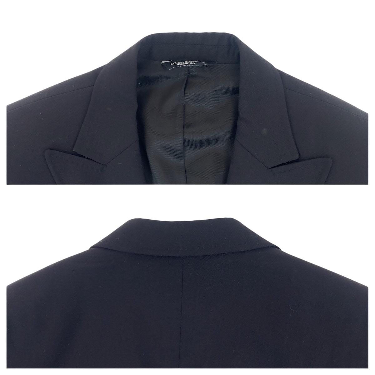 17939
DOLCE&GABBANA ドルチェアンドガッバーナ サイズ48 ブラック 黒 ウール / アセテート / キュプラ テーラードジャケット スーツ  メンズ AB