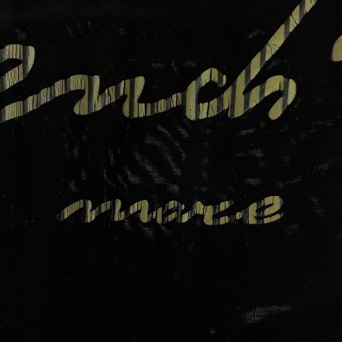 17942
FENDI フェンディ プリントロゴ サイズ42 ブラック 黒 レーヨン / ポリウレタン 半袖Ｔシャツ クルーネック  レディース AB12