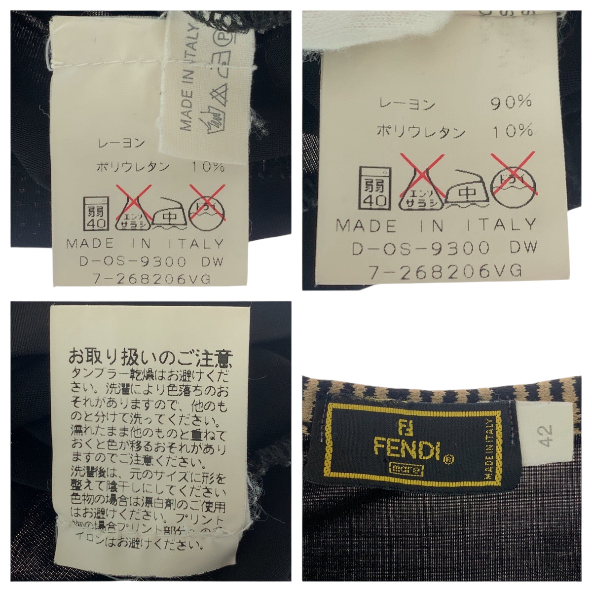 17942
FENDI フェンディ プリントロゴ サイズ42 ブラック 黒 レーヨン / ポリウレタン 半袖Ｔシャツ クルーネック  レディース AB12