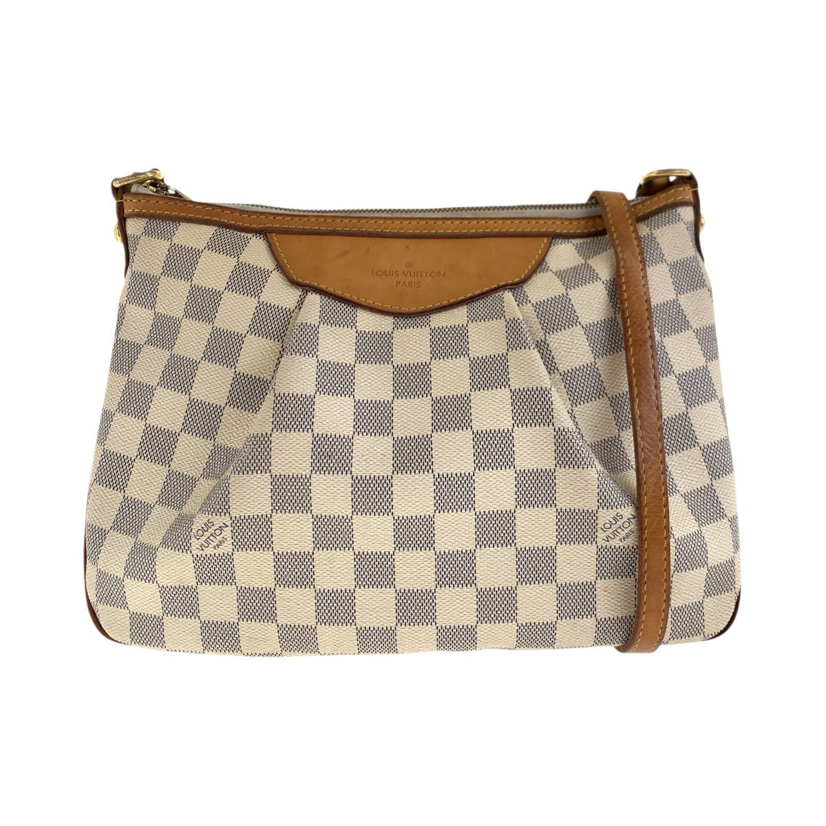 17947
LOUIS VUITTON ルイヴィトン ダミエ アズール シラクーサ PM ホワイト グレー ゴールド金具 PVC / レザー N41113 ショルダーバッグ ポシェット レディース AB54