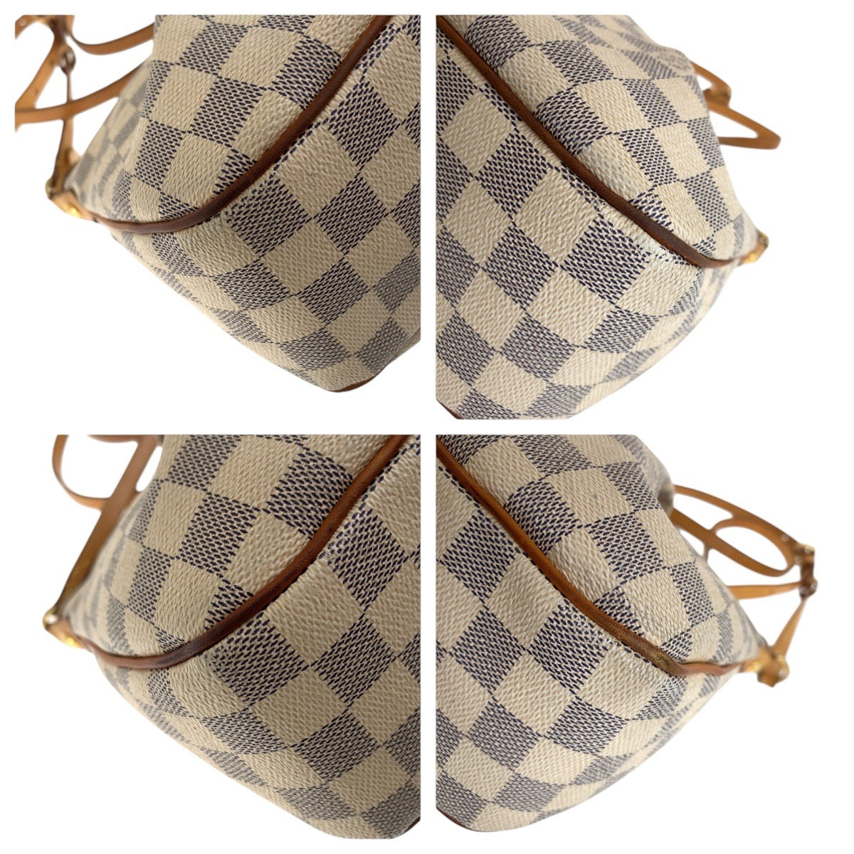 17947
LOUIS VUITTON ルイヴィトン ダミエ アズール シラクーサ PM ホワイト グレー ゴールド金具 PVC / レザー N41113 ショルダーバッグ ポシェット レディース AB54