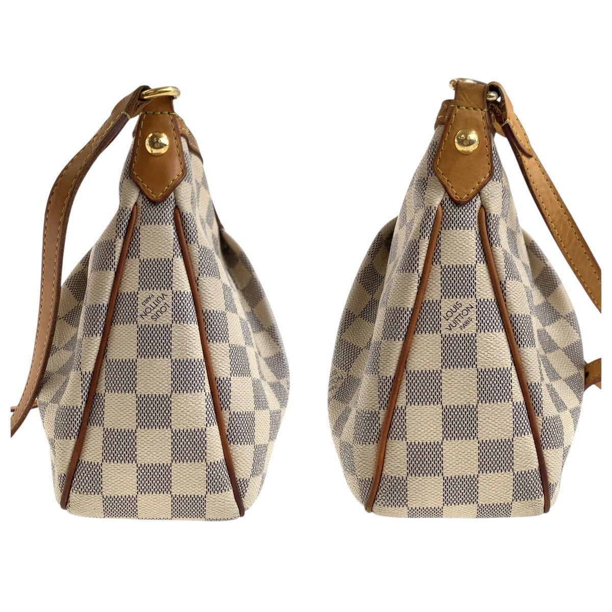 17947
LOUIS VUITTON ルイヴィトン ダミエ アズール シラクーサ PM ホワイト グレー ゴールド金具 PVC / レザー N41113 ショルダーバッグ ポシェット レディース AB54