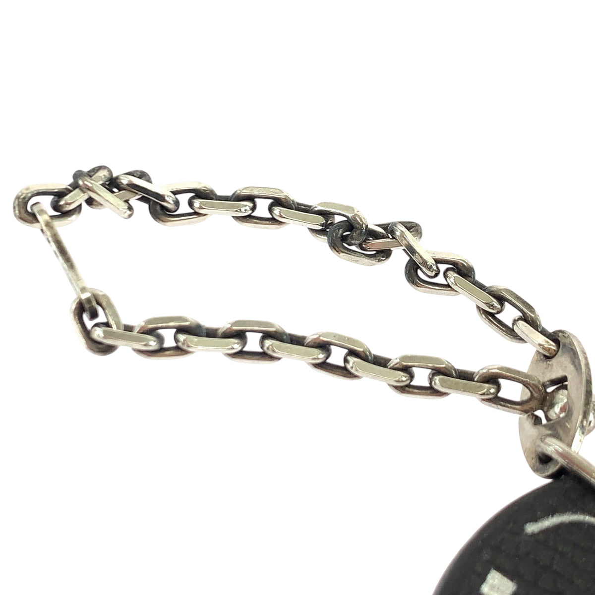 18041
HERMES エルメス 馬蹄 ホースシュー 男女兼用 オレンジ チャコール シルバー金具 レザー / シルバー925 バッグチャーム キーホルダー 925刻印 メンズ ABP40