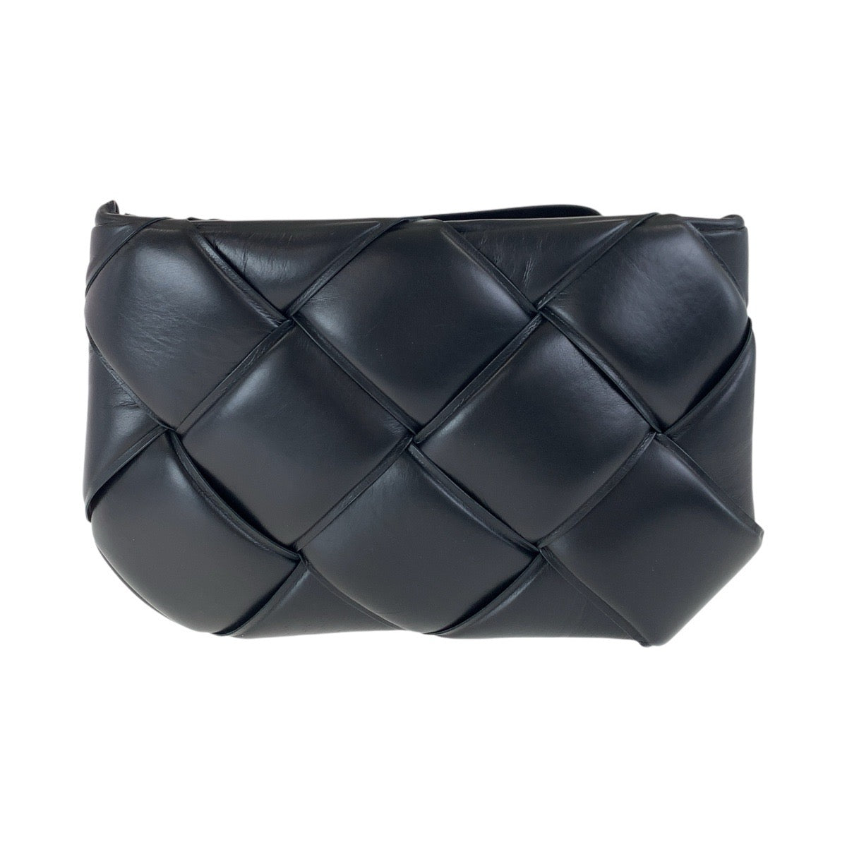 18043
BOTTEGAVENETA ボッテガヴェネタ マキシイントレチャート パデット ブラック 黒 ゴールド金具 レザー クラッチバッグ  レディース SA78