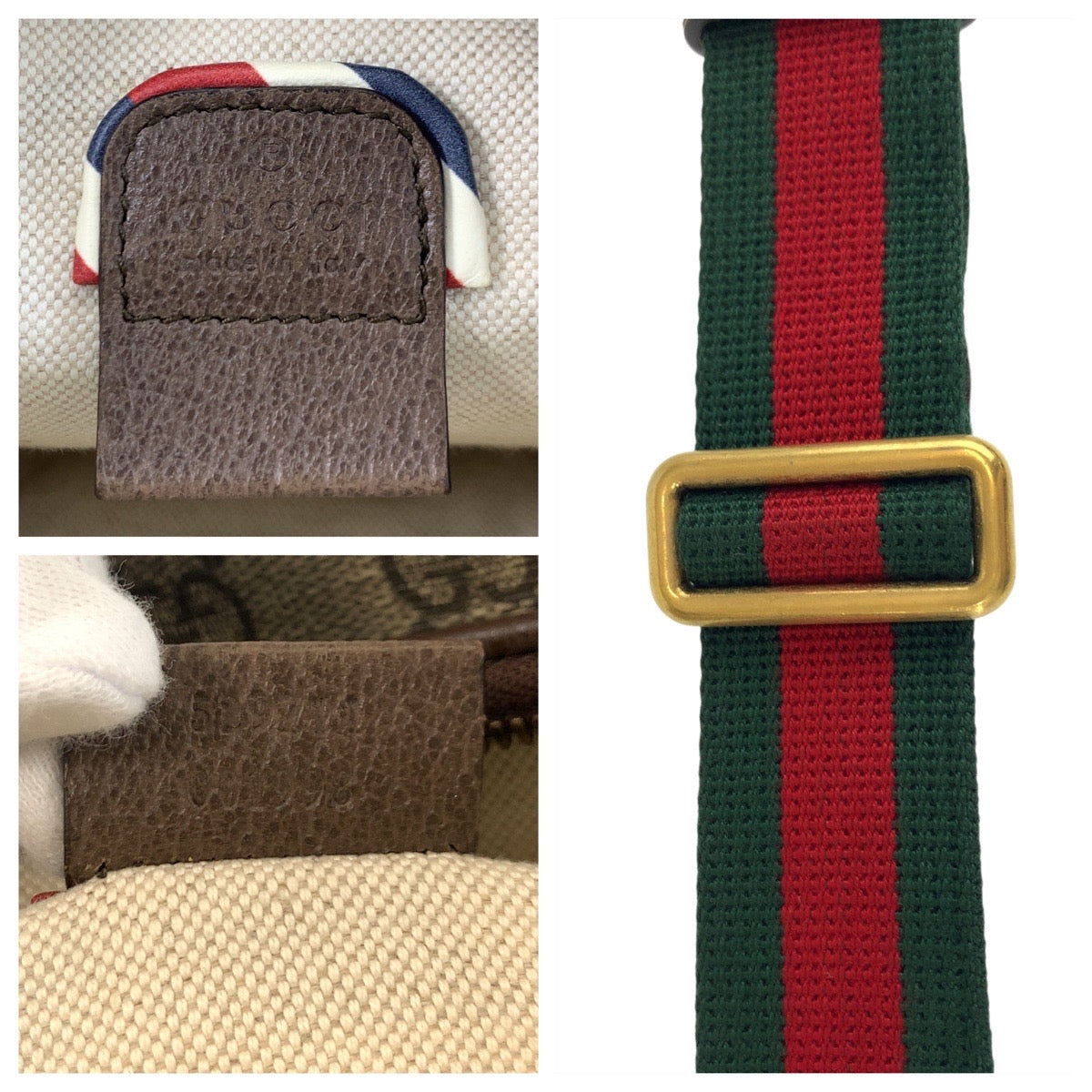 18046
GUCCI グッチ クーリエ シェリーライン ベージュ ブラウン ゴールド金具 GGスプリームキャンバス 529711 ボディバッグ ウエストバッグ  メンズ A78