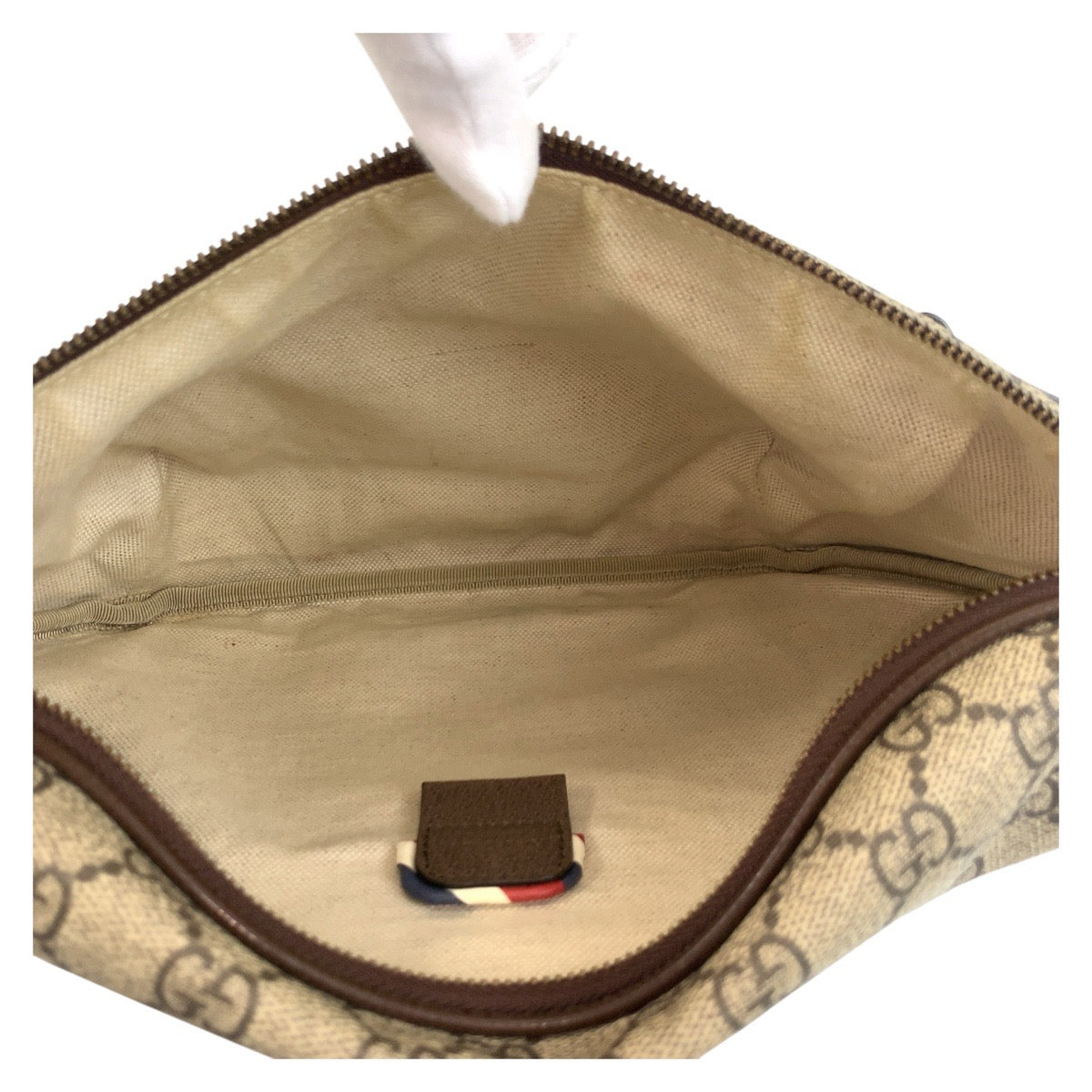 18046
GUCCI グッチ クーリエ シェリーライン ベージュ ブラウン ゴールド金具 GGスプリームキャンバス 529711 ボディバッグ ウエストバッグ  メンズ A78