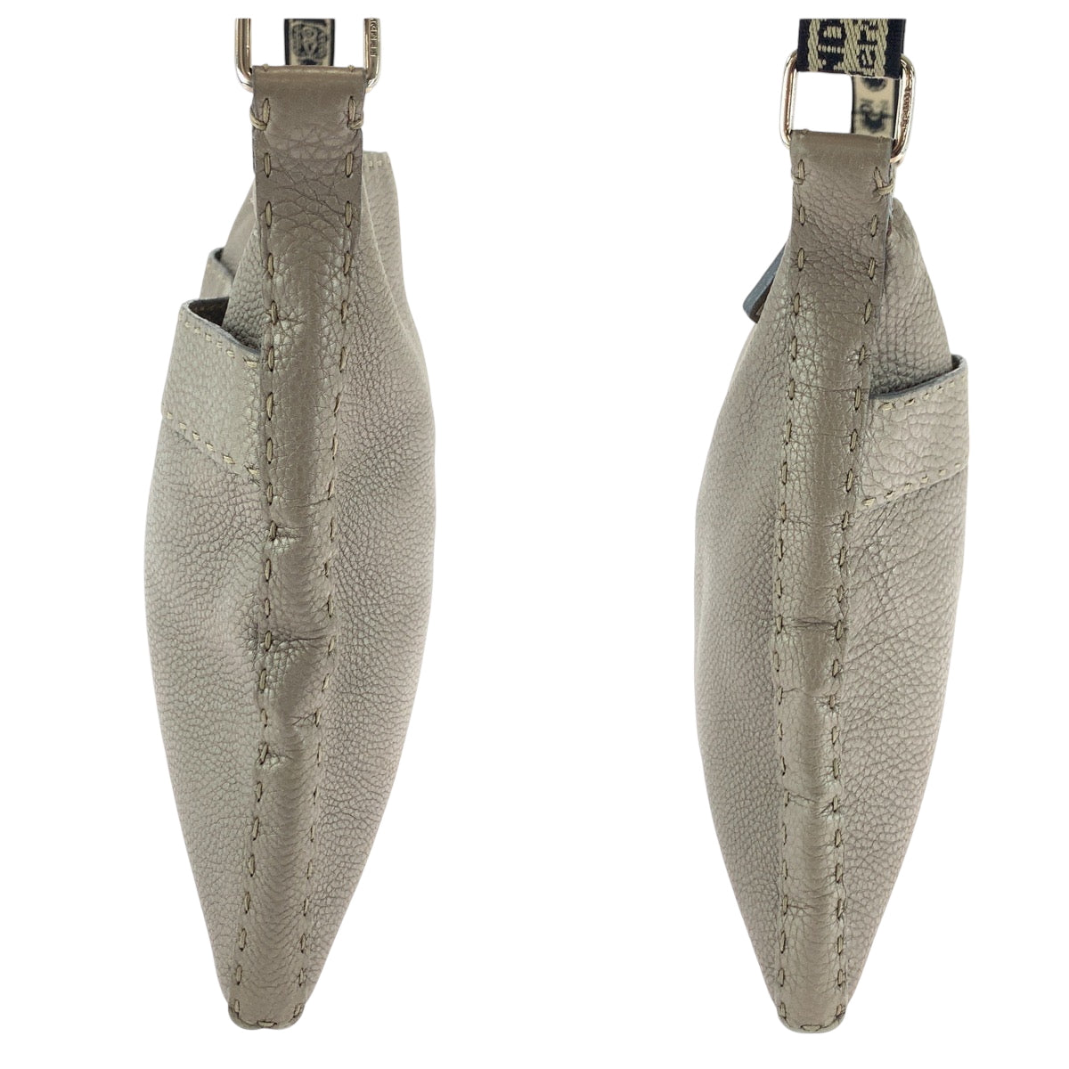 18048
FENDI フェンディ セレリア ベージュ シルバー金具 レザー 2390-8BT093 ショルダーバッグ 斜め掛け  レディース AB38