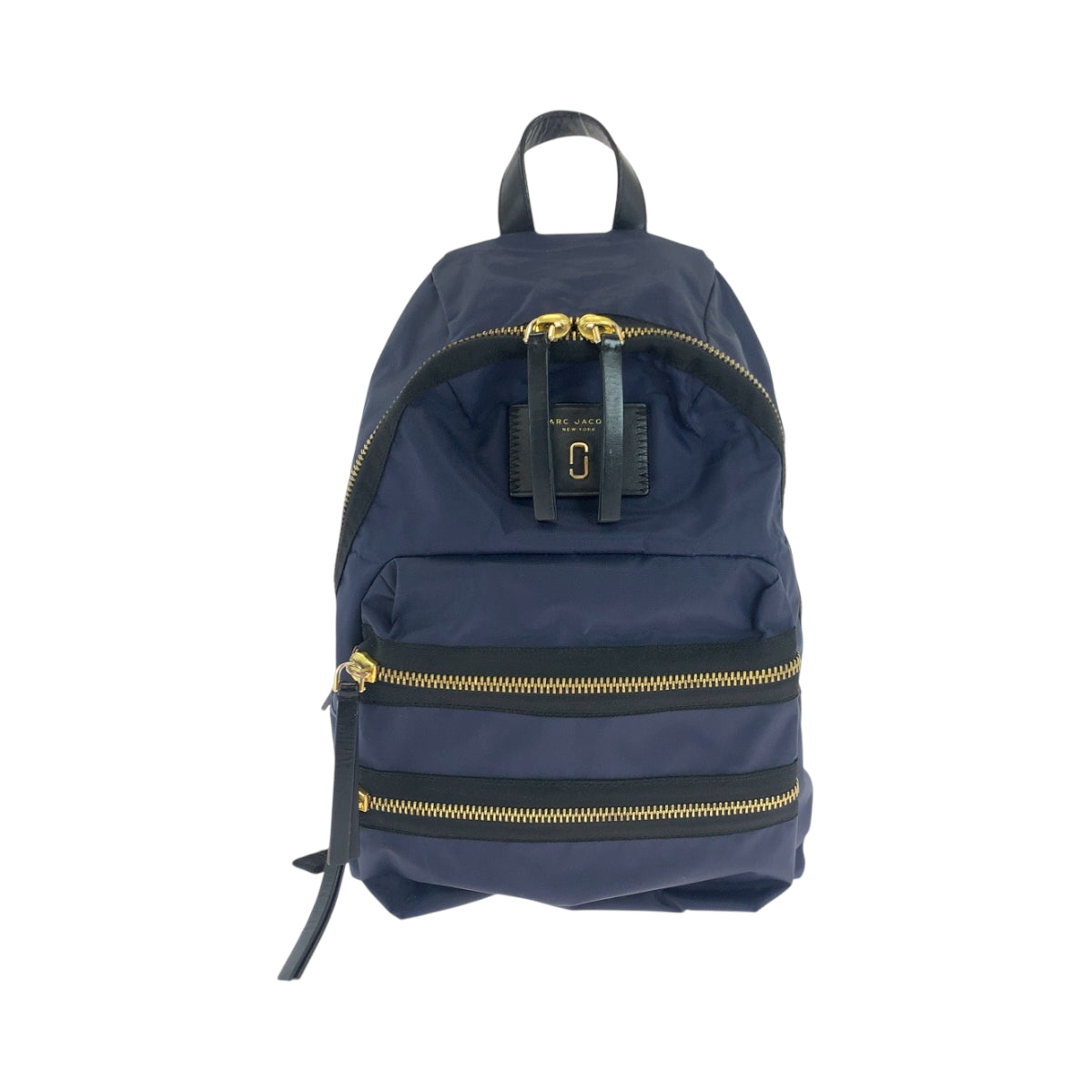18052
MARC JACOBS マークジェイコブス ミッドナイトブルー ブルー ゴールド金具 ナイロン リュックサック バックパック  レディース AB16