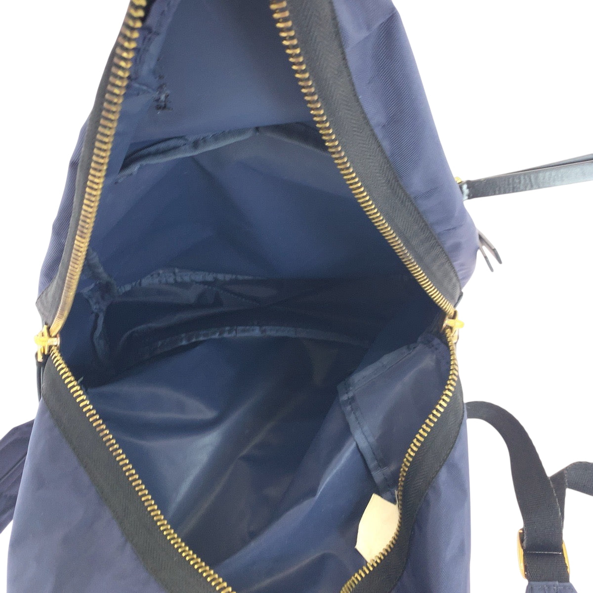 18052
MARC JACOBS マークジェイコブス ミッドナイトブルー ブルー ゴールド金具 ナイロン リュックサック バックパック  レディース AB16