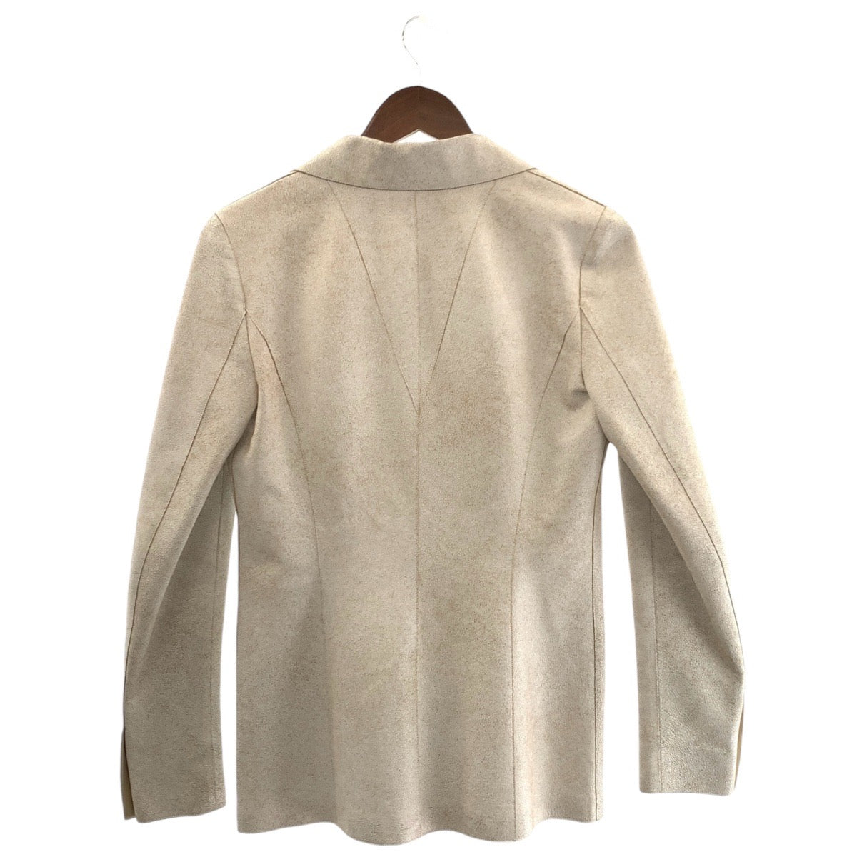 18054
CHANEL シャネル ココマーク 03P アイボリー ラムスキン レザージャケット テーラードジャケット レディース ABP98