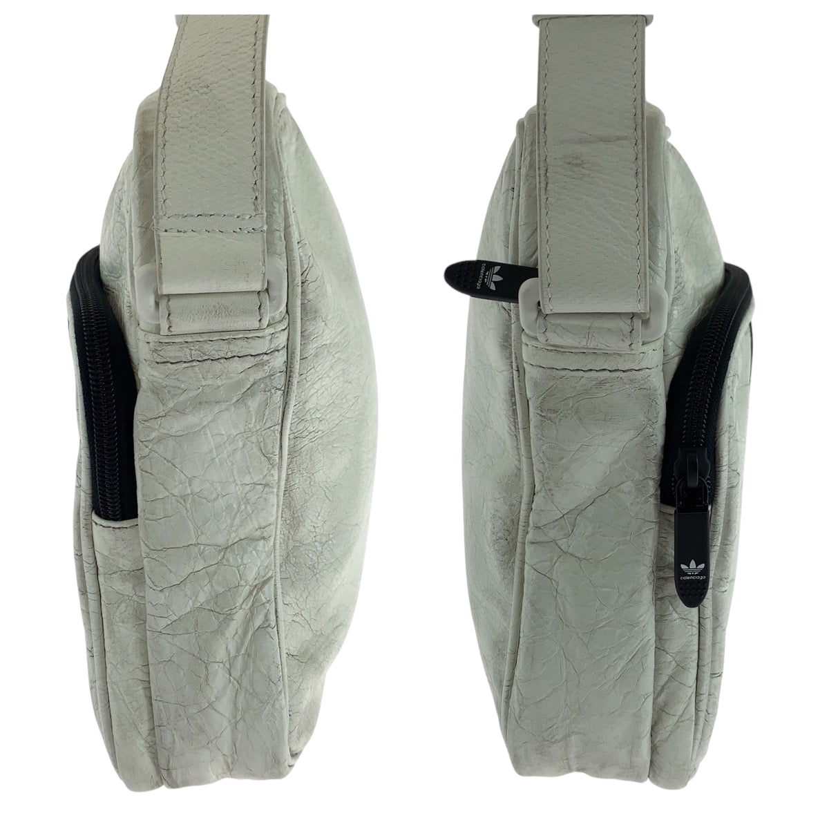 18055
BALENCIAGA バレンシアガ アディダスコラボ スリーストライプ 男女兼用 ホワイト ブラック ホワイト金具 レザー 721850 ショルダーバッグ ポシェット  メンズ A75